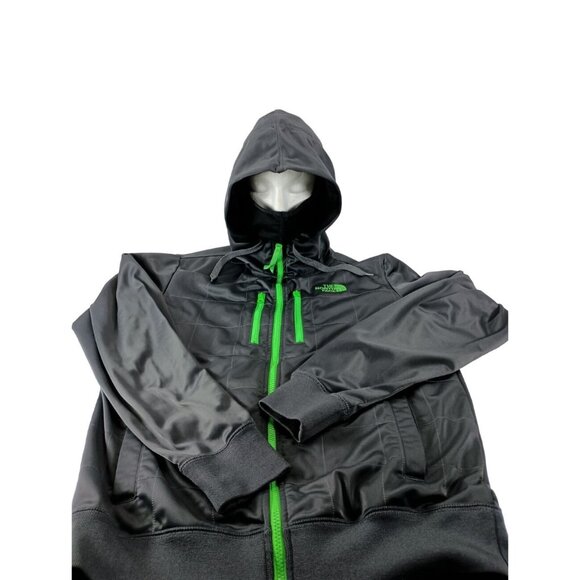 The North Face Other - The North Face Hooded Jacket Men's Sz. S Gray/Neon Green